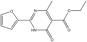 ETHYL 2-(2-FURYL)-4-METHYL-6-OXO-1,6-DIHYDROPYRIMIDINE-5-CARBOXYLATE Structure