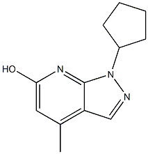 1-CYCLOPENTYL-4-METHYL-1H-PYRAZOLO[3,4-B]PYRIDIN-6-OL Structure