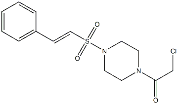 1-(CHLOROACETYL)-4-{[2-PHENYLVINYL]SULFONYL}PIPERAZINE Structure