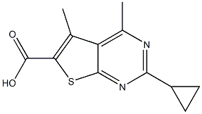2-CYCLOPROPYL-4,5-DIMETHYLTHIENO[2,3-D]PYRIMIDINE-6-CARBOXYLIC ACID 구조식 이미지