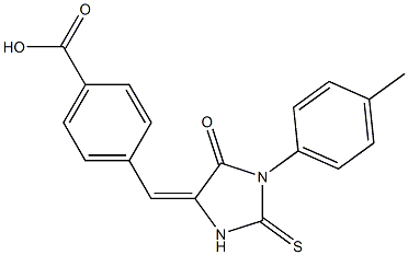 4-{[1-(4-METHYLPHENYL)-5-OXO-2-THIOXOIMIDAZOLIDIN-4-YLIDENE]METHYL}BENZOIC ACID Structure