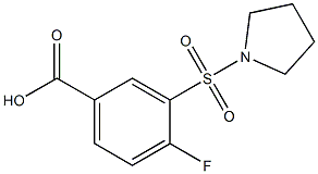 4-FLUORO-3-(PYRROLIDIN-1-YLSULFONYL)BENZOIC ACID 구조식 이미지