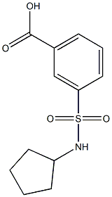 3-[(CYCLOPENTYLAMINO)SULFONYL]BENZOIC ACID 구조식 이미지