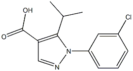 1-(3-CHLOROPHENYL)-5-ISOPROPYL-1H-PYRAZOLE-4-CARBOXYLIC ACID Structure