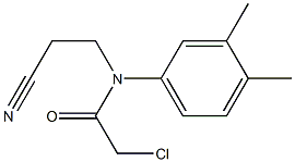 2-CHLORO-N-(2-CYANOETHYL)-N-(3,4-DIMETHYLPHENYL)ACETAMIDE Structure