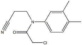 2-CHLORO-N-(2-CYANOETHYL)-N-(3,4-DIMETHYLPHENYL)ACETAMIDE 구조식 이미지