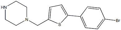 1-{[5-(4-BROMOPHENYL)THIEN-2-YL]METHYL}PIPERAZINE Structure