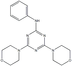 2-ANILINO-4,6-BIS(4-MORPHOLINO)-1,3,5-TRIAZINE, 97% Structure