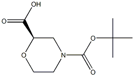 (R )-N-Boc-2-morpholinecarboxylic acid 구조식 이미지