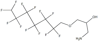 1-Amino-3-(2,2,3,3,4,4,5,5,6,6,7,7-dodecafluoro-heptyloxy)-propan-2-ol 구조식 이미지