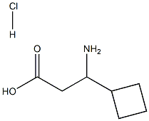 3-Amino-3-cyclobutyl-propionic acid HCl Structure