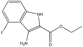 Ethyl 3-amino-4-fluoro-1H-indole-2-carboxylate 구조식 이미지