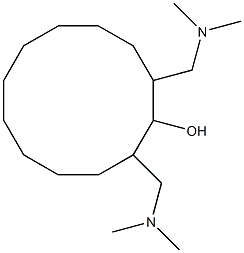 2,12-BIS(DIMETHYLAMINOMETHYL)CYCLODODECANOL 구조식 이미지