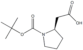 (R)-2-(1-BOC-2-PYRROLIDINYL) ACETIC ACID 구조식 이미지