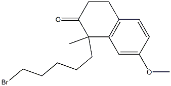 1-(5-BROMOPENTYL)-7-METHOXY-1-METHYL-2-TETRALONE Structure