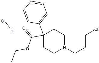 ETHYL 1-(3-CHLOROPROPYL)-4-PHENYLPIPERIDINE-4-CARBOXYLATE HYDROCHLORIDE 구조식 이미지
