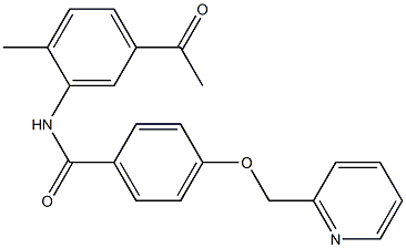 N-(5-acetyl-2-methylphenyl)-4-(pyridin-2-ylmethoxy)benzamide 구조식 이미지