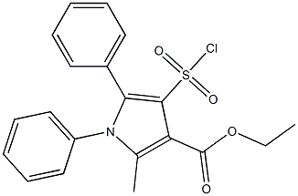 ETHYL 3-CHLOROSULFONYL-1,2-DIPHENYL-5-METHYLPYRROLE-4-CARBOXYLATE 구조식 이미지