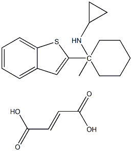 1-BENZO(B)THIEN-2-YL-N-CYCLOPROPYL METHYLCYCLOHEXANAMINE FUMARATE 구조식 이미지