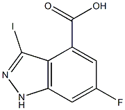 6-FLUORO-3-IODOINDAZOLE-4-CARBOXYLIC ACID Structure