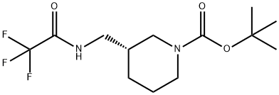 R-3-(trifluoroacetamidomethyl)-N-Boc-piperidine
 구조식 이미지