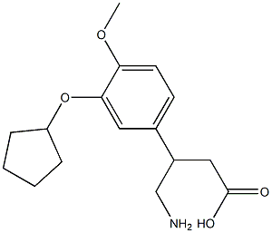 4-Amino-3-[3-(Cyclopentyloxy)-4-Methoxyphenyl]Butanoic Acid Structure