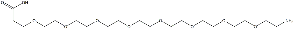 1-Amino-3,6,9,12,15,18,21,24-octaoxaheptacosan-27-oic acid 구조식 이미지