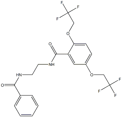 N-[2-[benzoylamino]ethyl]-2,5-bis[2,2,2-trifluoroethoxy]benzenecarboyjimide 구조식 이미지