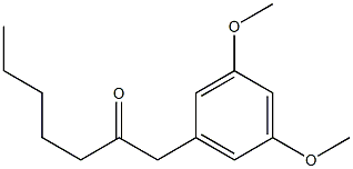 1-(3,5-Dimethoxyphenyl) heptanone 구조식 이미지