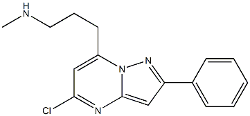 (5-CHLORO-2-PHENYL-PYRAZOLO[1,5-A]PYRIMIDIN-7-YL)-METHYL-PROPYL-AMINE Structure