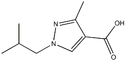 1-ISOBUTYL-3-METHYL-1H-PYRAZOLE-4-CARBOXYLIC ACID Structure