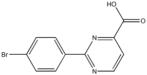 2-(4-BROMOPHENYL)PYRIMIDINE-4-CARBOXYLIC ACID Structure