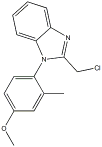 2-(CHLOROMETHYL)-1-(4-METHOXY-2-METHYLPHENYL)-1H-BENZIMIDAZOLE 구조식 이미지