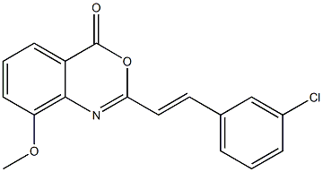 2-[(E)-2-(3-CHLOROPHENYL)VINYL]-8-METHOXY-4H-3,1-BENZOXAZIN-4-ONE Structure