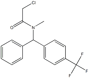 2-CHLORO-N-METHYL-N-{PHENYL[4-(TRIFLUOROMETHYL)PHENYL]METHYL}ACETAMIDE Structure