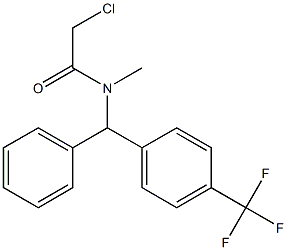 2-CHLORO-N-METHYL-N-{PHENYL[4-(TRIFLUOROMETHYL)PHENYL]METHYL}ACETAMIDE 구조식 이미지