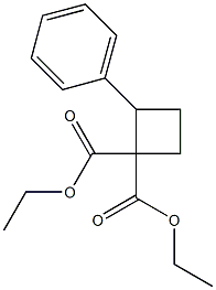 2-PHENYL-CYCLOBUTANE-1,1-DICARBOXYLIC ACID DIETHYL ESTER Structure