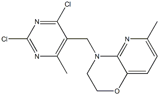 4-(2,4-DICHLORO-6-METHYL-PYRIMIDIN-5-YLMETHYL)-6-METHYL-3,4-DIHYDRO-2H-PYRIDO[3,2-B][1,4]OXAZINE Structure
