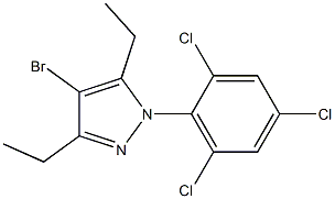 4-BROMO-3,5-DIETHYL-1-(2,4,6-TRICHLOROPHENYL)-1H-PYRAZOLE Structure