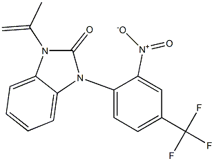 1-isopropenyl-3-[2-nitro-4-(trifluoromethyl)phenyl]-2,3-dihydro-1H-benzo[d]imidazol-2-one 구조식 이미지