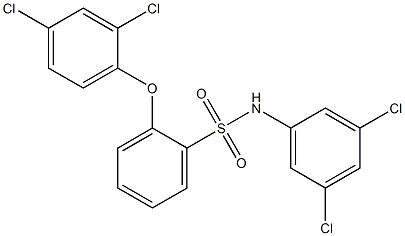 N1-(3,5-dichlorophenyl)-2-(2,4-dichlorophenoxy)benzene-1-sulfonamide Structure