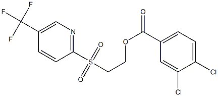 2-{[5-(trifluoromethyl)-2-pyridyl]sulfonyl}ethyl 3,4-dichlorobenzoate 구조식 이미지