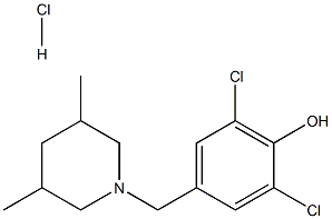 2,6-dichloro-4-[(3,5-dimethylpiperidino)methyl]phenol hydrochloride Structure