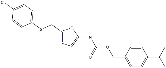 4-isopropylbenzyl N-(5-{[(4-chlorophenyl)thio]methyl}-2-furyl)carbamate 구조식 이미지