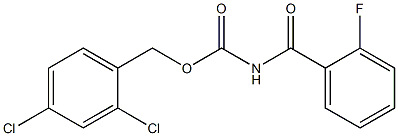 2,4-dichlorobenzyl N-(2-fluorobenzoyl)carbamate Structure