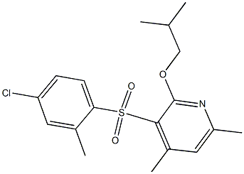 3-[(4-chloro-2-methylphenyl)sulfonyl]-2-isobutoxy-4,6-dimethylpyridine 구조식 이미지