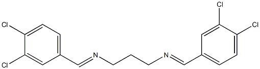 N1,N3-di(3,4-dichlorobenzylidene)propane-1,3-diamine 구조식 이미지