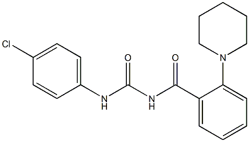 N-(4-chlorophenyl)-N'-(2-piperidinobenzoyl)urea 구조식 이미지