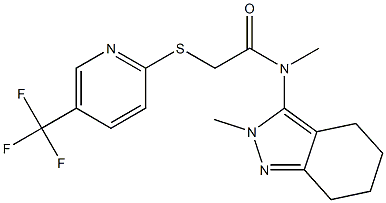 N1-methyl-N1-(2-methyl-4,5,6,7-tetrahydro-2H-indazol-3-yl)-2-{[5-(trifluoromethyl)-2-pyridyl]thio}acetamide 구조식 이미지