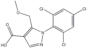 5-(methoxymethyl)-1-(2,4,6-trichlorophenyl)-1H-pyrazole-4-carboxylic acid 구조식 이미지